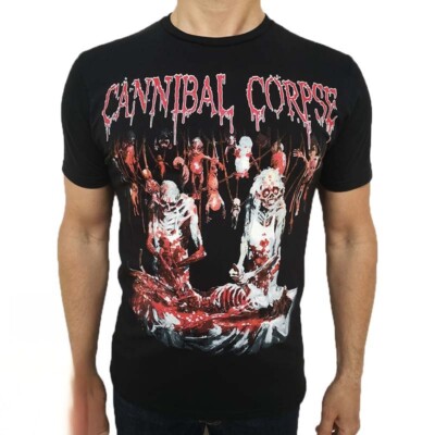 Maglietta Nera Cannibal Corpse 'Macellato Alla Nascita' - Gildan Cotone Uomo - Foto 2