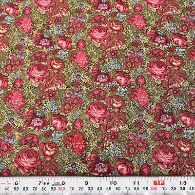 Genoa by Fabric Freedom Floral Cotton Fabric by the HALF YARD 18'' x 44''