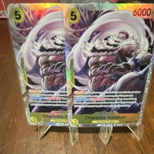 One Piece Card Game Charlotte Katakuri Blocker Holo 2 Card Lot