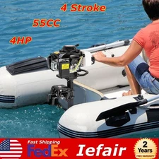 4.0 HP Outboard Motor 4 Stroke Gas Motor Boat Engine Long Shaft Air Cooling