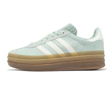 Adidas Originals Gazelle Bold Ash Green White JS3902 Women's Casual Sneakers NEW