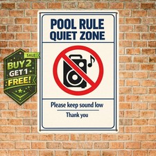 No Pets in Pool Area Street Warning 8x12 Metal Tin Sign Home Decor
