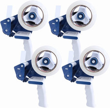 PERFECTAPE Packing Tape Gun, 2in, Includes 1.88in x 60yd x 2.7mil Tape, 4 Pack