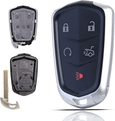 MechanMagic Key Fob Shell Case Replacement for Cadillac ATS ATS-V CTS XTS CT6 XT