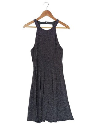 BODYFLIRT BOUTIQUE Neckholderkleid Damen Kleid Gr. DE 40 silberfarben Elegant