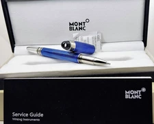 New Montblanc StarWalker Blue Resin Rollerball Pen Authentic Luxury w/ Full Box