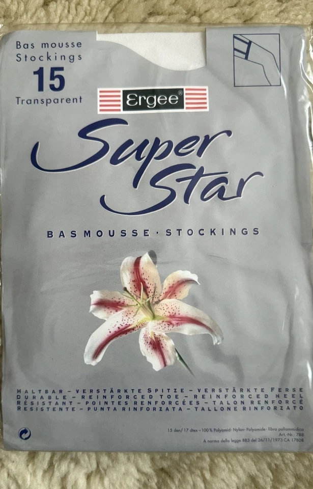 Ergee Stockings / Straps Strümpfe 15 Den Weiß Gr.10 5-11 Neu OVP - Bild 1 von 2