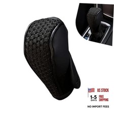 Car Gear Shift Cover, Leather Breathable Car Gear Shift Knob Cover, Waterproof