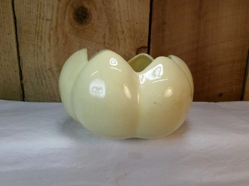 Vintage McCoy USA Art Deco Pottery 6" Lotus Flower Planter