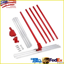 48"x8" Bull Float Aluminum Magnesium Concrete Float Trowel w/ 4 Handle & Bracket