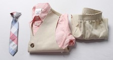 Van Heusen Toddler Boy's Formal 4-Piece Suit Set WR4 Geranium Pink Size 3T NWT