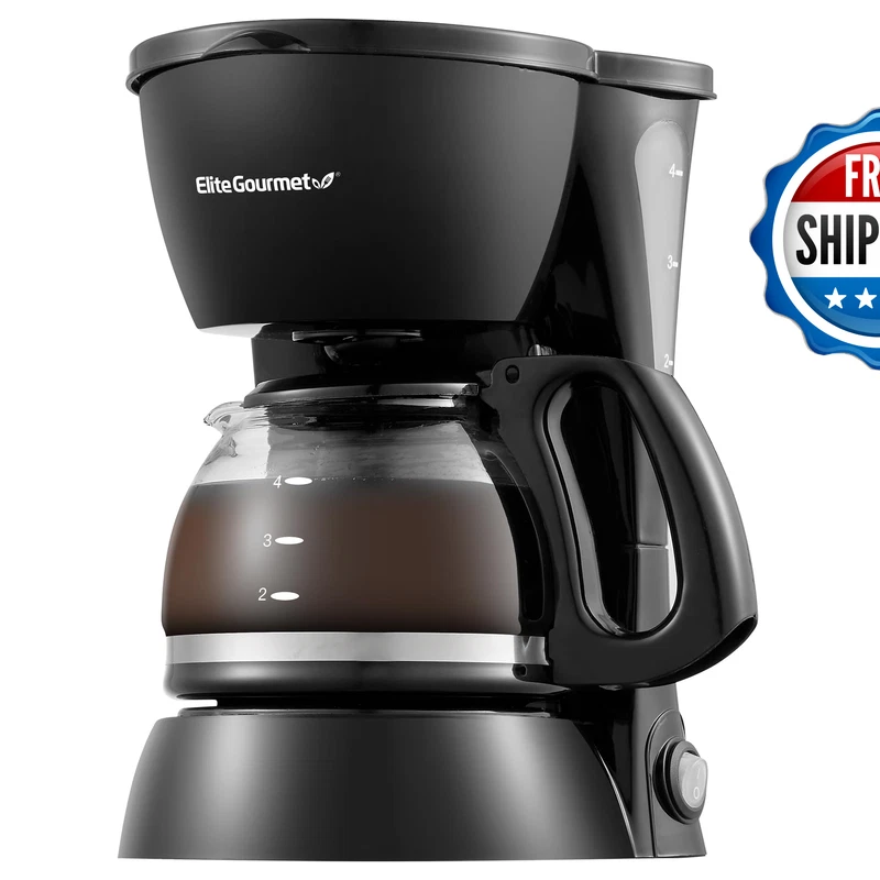 Elite Gourmet Ehc4128 Automatic 4-Cup Brew Drip Coffee Maker Pause N Serve