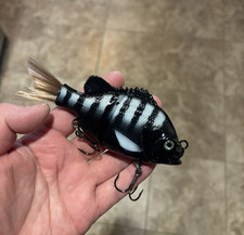 Custom Painted 5" Bluegill Glide Bait With Rattles- Slow Sinking- DDSFISHING