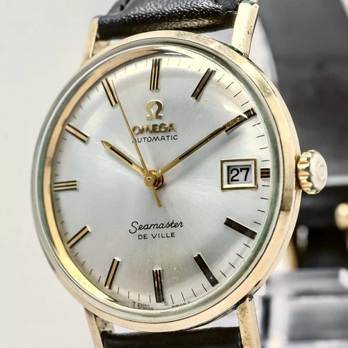 **Vintage 1960s** OMEGA Seamaster De Ville Cal.565 Automatic Date Gold 34mm Men