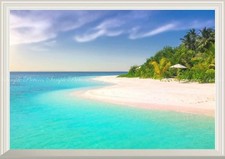 Peelable Wall Sticker Poster, Window View Emerald Beach (A1, Japan)