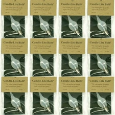 Pack 12 - 6 Watt LARGE Candle-lite Silicone Light Bulbs Candelabra 3640821