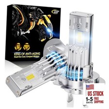 Fog Lights 1:1 Size Bulb No Adapter Required with Cooling Fan 6500K H7