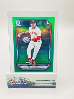 Dawvris Brito 2026 Bowman Chrome 1st Bowman True Green 2/99 Red Sox