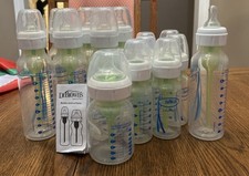 Dr. Brown's Lot 14 Plastic Baby Bottles Anti Colic Vent System Natural Flow NEW