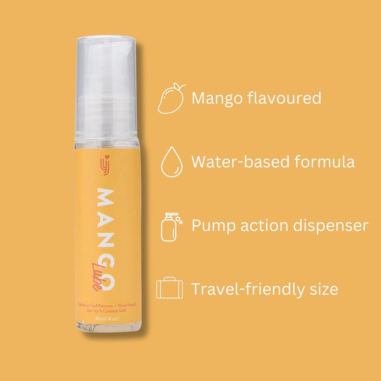 Loving Joy Mango Flavoured Lubricants 30ml | Water Based For Travel Size Lube