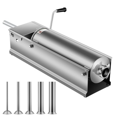 #ad 7L Sausage Stuffer Manual Stainless Steel Horizontal Sausage Filler 15LBS $112.39