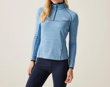 Image of REGATTA LADIES YONDER II HALF ZIP FLEECE CORONET BLUE SIZE UK 20 (REF R)