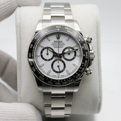 Rolex Daytona Steel Ceramic Newest Style Panda White Dial Watch 126500LN
