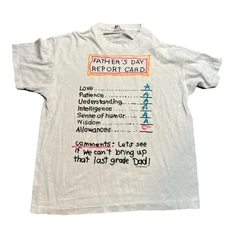 Vintage Sun Sportswear T-Shirt 90s Single Stitch Daddy Father Dad Report Medium