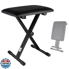 EASTROCK Adjustable Piano Keyboard Bench, X-Style Stool Chair Seat for Electr