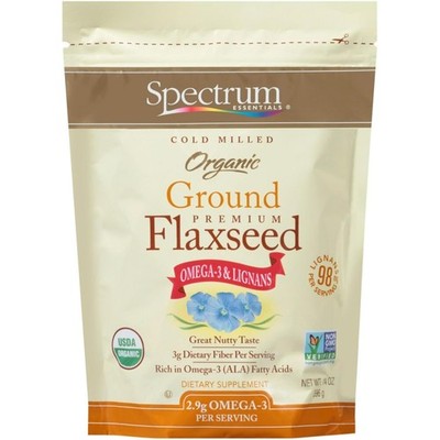 Spectrum Essentials Organic Premium Ground Flaxseed 14 oz 14 Ounce (Pack of 1) 