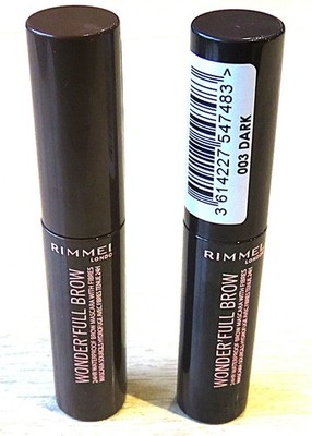 RIMMEL WONDER'FULL BROW 24HR WASSERDICHTE BRAUEN-WIMPERNTUSCHE MIT FASERN BRANDNEU!!!