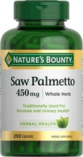 Nature's Bounty Saw Palmetto Support for Prostate and 250 Count (Pack of 1) 