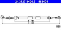 ATE Seilzug, Feststellbremse 24.3727-3404.2 FüR VW Seat