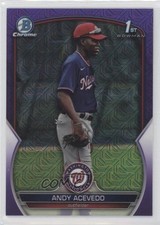 2023 Bowman Chrome Prospects Mega Box Purple Mojo Refractor Andy Acevedo 0w3