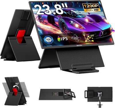 24'' Large Portable Monitor, 1080P FHD 100Hz IPS Laptop Monitor Extender