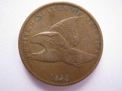 USA 1858 Flying Eagle Cent sehr schön alte Reinigung
