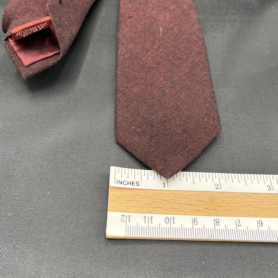 Corbata Original Pingüino Borgoña Ajustada 100% Algodón Foto 4 de 4