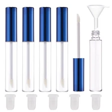 5 PCS 10ml Empty Lip Gloss Tubes with Rubber Stoppers Refillable Containers