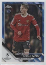 2021-22 Topps Chrome UCL Blue Lava Refractor Charlie Savage #70 Rookie RC