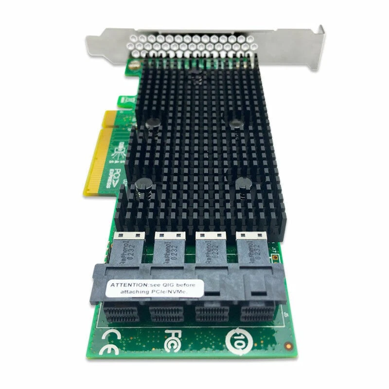 LSI 9400-16i SATA/SAS HBA Controlador TARJETA 12 Gbps PCIe 16 Puertos Soporte NVME HDD Foto 4 de 4