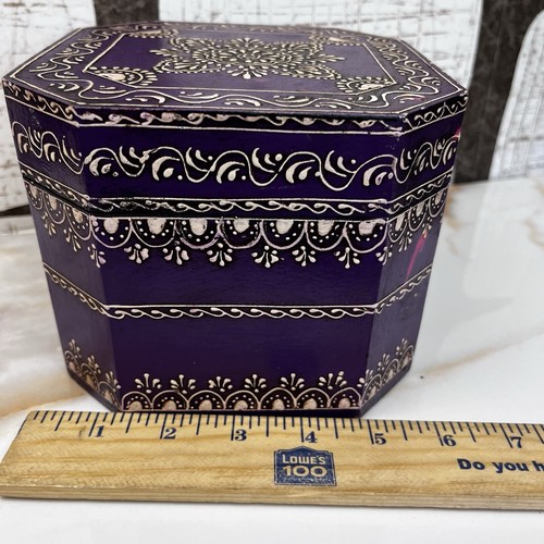 Joyero World Market Carissa Octagon Pop India Madera Púrpura - Imagen 7 de 16