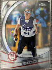 2026 Topps Chrome Olympics Dani Aravich - USA Biathlon #129 Refractor