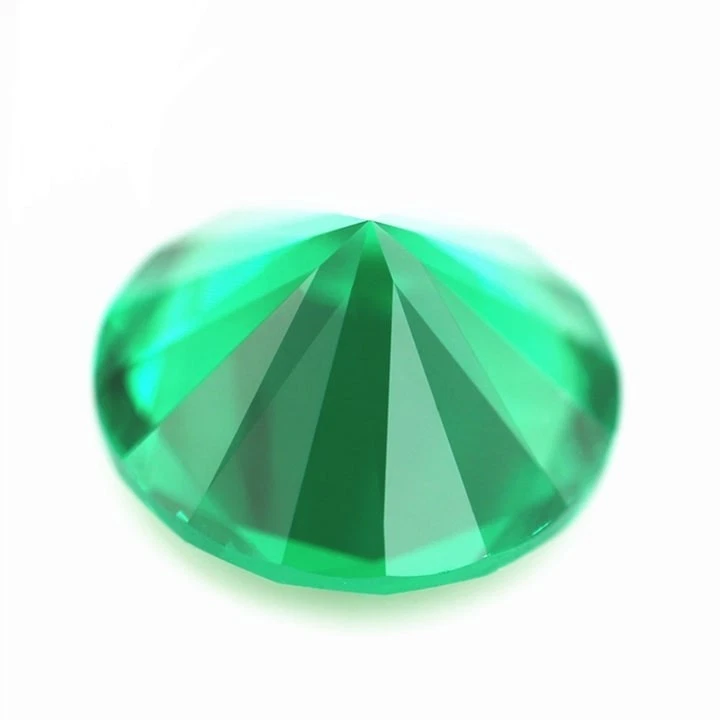 Round Cut Synthetic Emerald Fine AAA Loose Gemstone For Making All Type Jewelry - Image 2 of 4