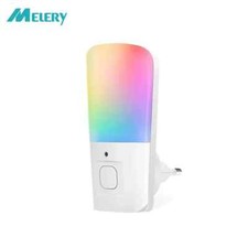 Energy Saving 0.5W RGB Nightlight Warm White Color Light Sensor EU Plug In LED