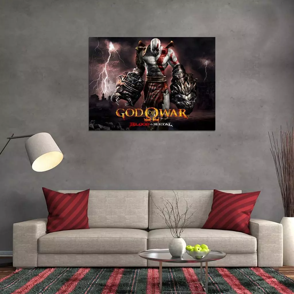 God Of War 4 Kratos In Dark Design Game Art Wall - POSTER 20x30