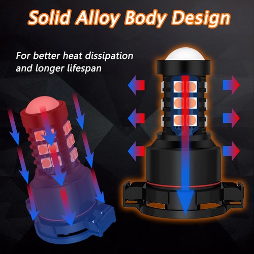 2X 5202 H16 9009 Pink Purple LED Bulbs 3030 SMD Fog Driving Light Super Bright - Picture 7 of 8