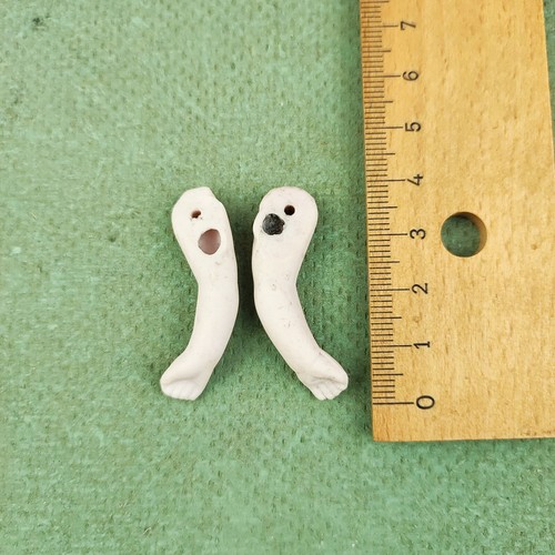 Brazos de muñecas antiguos de porcelana para casa de muñecas, fijación de alambre, 1,5" / 39 mm, Alemania - Imagen 5 de 5