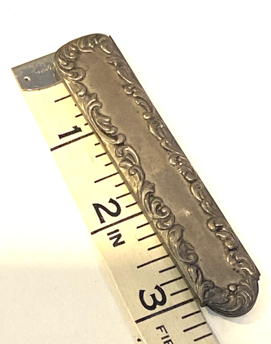 Antique Art Nouveau STERLING FOLDING COMB-Repousse No Monogram-Hallmarked H-180 - Picture 8 of 8