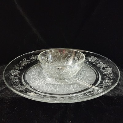 Princess House Fantasia Divided Veggie & Dip Platter 13'' chip snack tray labels 