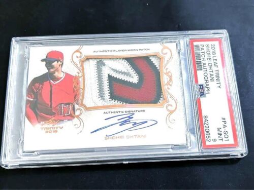 2018 Leaf Shohei Ohtani Rookie Patch on card Auto RC RPA PSA BGS 9